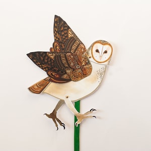 DIY Barn Owl Articulated Doll / DIGITAL DOWNLOAD / Owl Puppet / Party Favor for Birthday