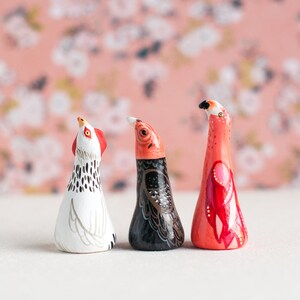 Choose Your Bird Ring Holder Bird Ring Cone Jewelry Display Ring Dish Choose Turkey Vulture, Flamingo, or Chicken image 5