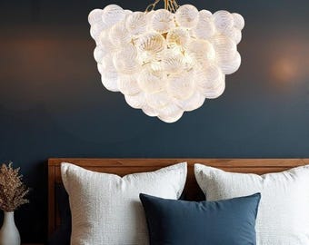 Glass Bubble Chandelier, French Design Pendant Light Fixture