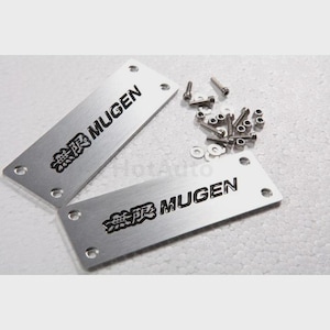 Honda Mugen Aluminum Alloy Car Floor Mat/Carpet Patch 2pcs