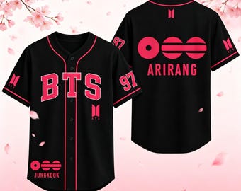 BTS World Tour 2026 Floral Baseball Jersey, Kpop Gift for Bangtan Fans