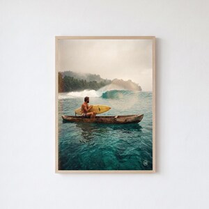 Mentawai Surf Print · Vintage Kodachrome Art · Printable Wall Art · Indonesia