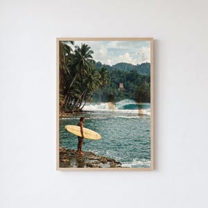 Nias Surf Print · Vintage Kodachrome Art · Printable Wall Art · Indonesia