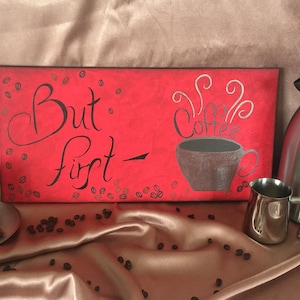 But first- Coffee Canvas Painting