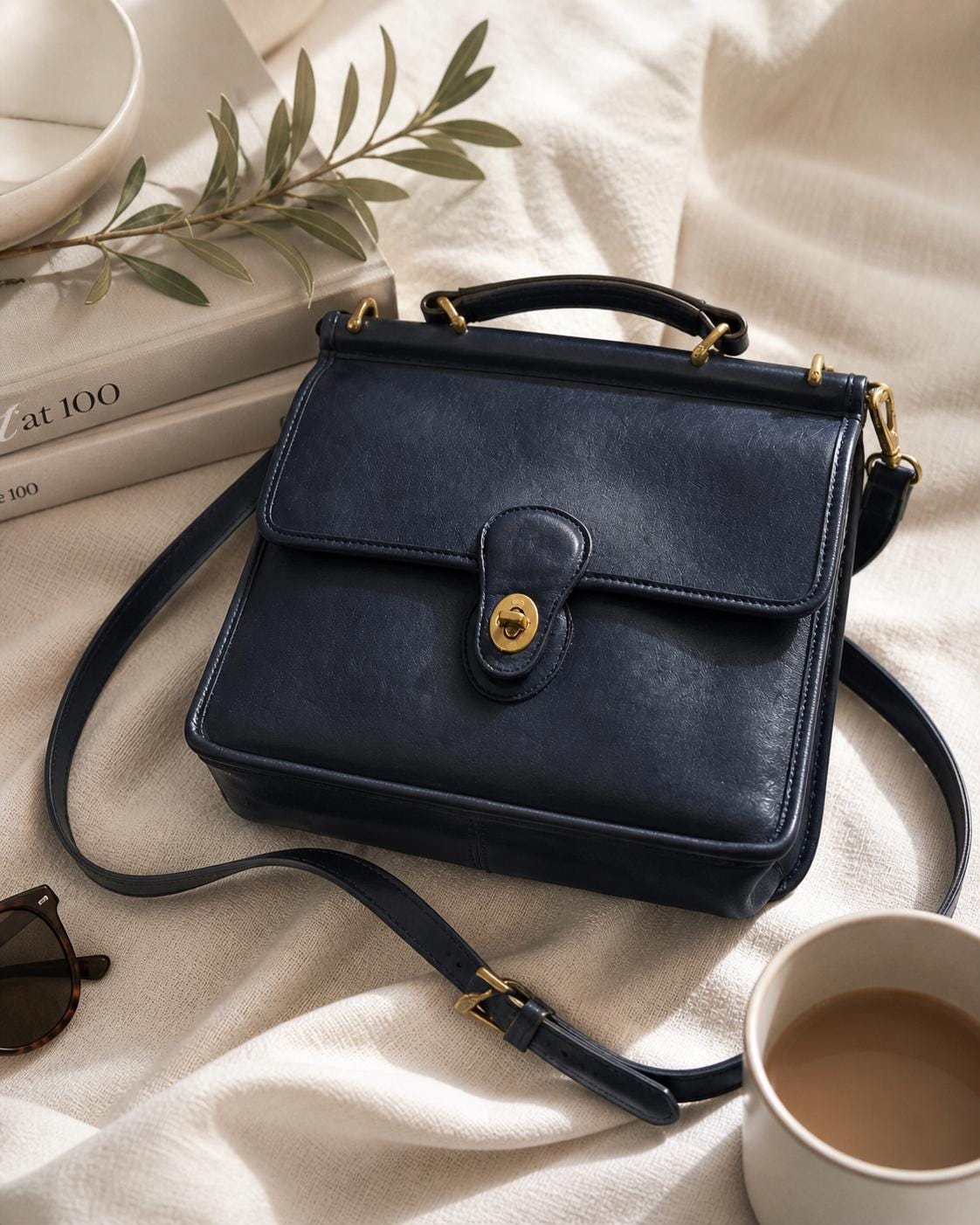 Vintage Coach Willis Bag Navy - Etsy