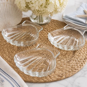 Vintage Pyrex France Coquille St Jacques Glass Shell Dishes Set of 3