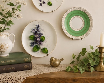 Platillo de porcelana fina Royal Stafford / Verde menta dorado dorado, ideal para fiestas de té inglesas.