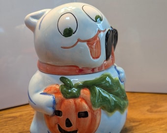 Halloween Ghost Cookie Jar Boo Bat Pumpkin