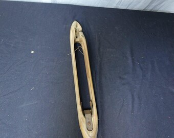 Wooden Loom Shuttle with Thread