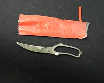 Zyliss Stainless Steel Kitchen Shears with Red Sheath