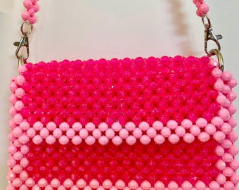 Sparkle Pink Beaded Small Purse