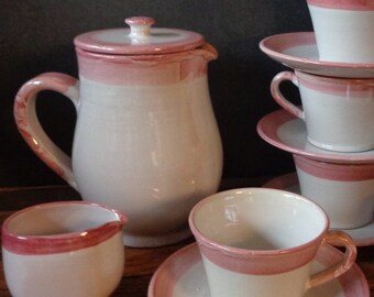 14 PIECE tea/coffee set for 4 handcrafted Denmark