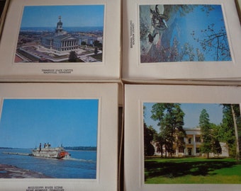 Vintage TENNESSEE pictorial handcrafted notecards blank produced by Bright of America WV
