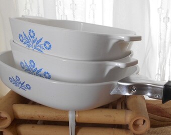 Corning Ware Cornflower blue handle 4 pieces range microwave oven