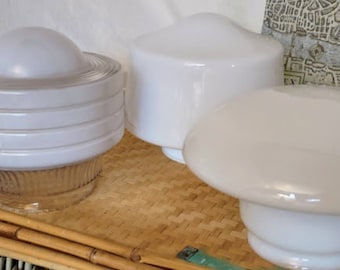 Vintage white pendant globes 3 styles to choose from historic designs