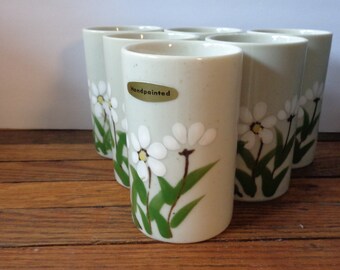 Otagiri SET of 6 sake cups hand painted JAPAN