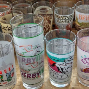 15 Kentucky Derby glass collection 2 gold derby