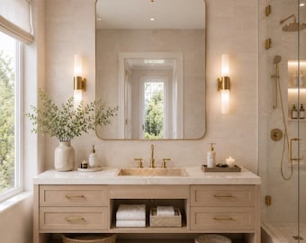 Classic Travertine Ranch Sink – Natural Stone Bathroom Basin