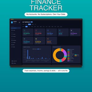 Offline Personal Finance Tracker Dashboard, Budget Planner (HTML App)