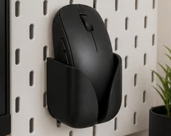 Support de souris IKEA Skadis pour panneau perforé | Accessoire pour bureau gaming | Idée cadeau pour streamer, présent pour gamer