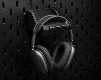 Support pour casque audio Skadis et fixation pour panneau perforé IKEA | Support pour casque audio pour bureau gaming | Idée cadeau pour gamer