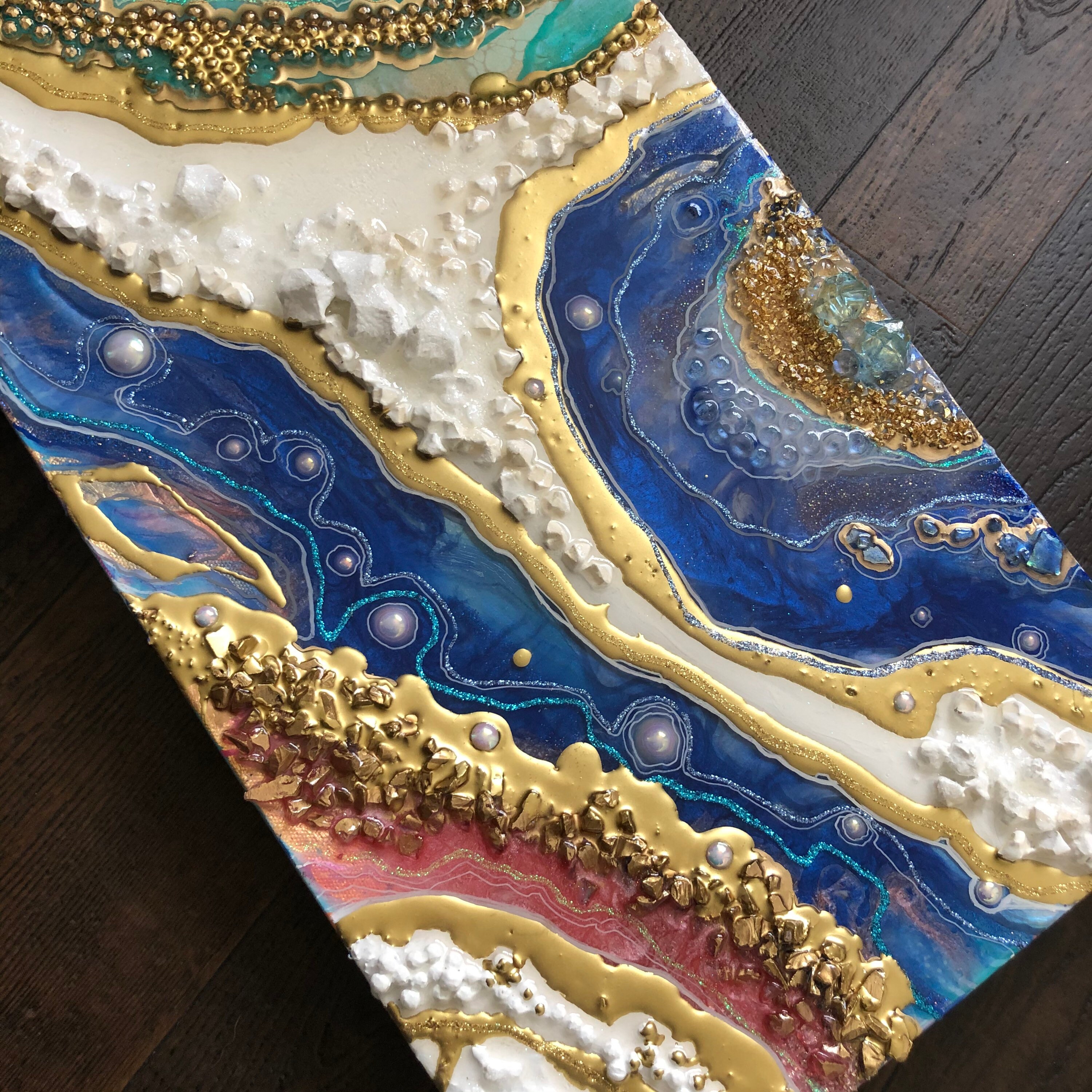 Resin Geode Painting Resin Geode Wall Art Geode Painting on Etsy