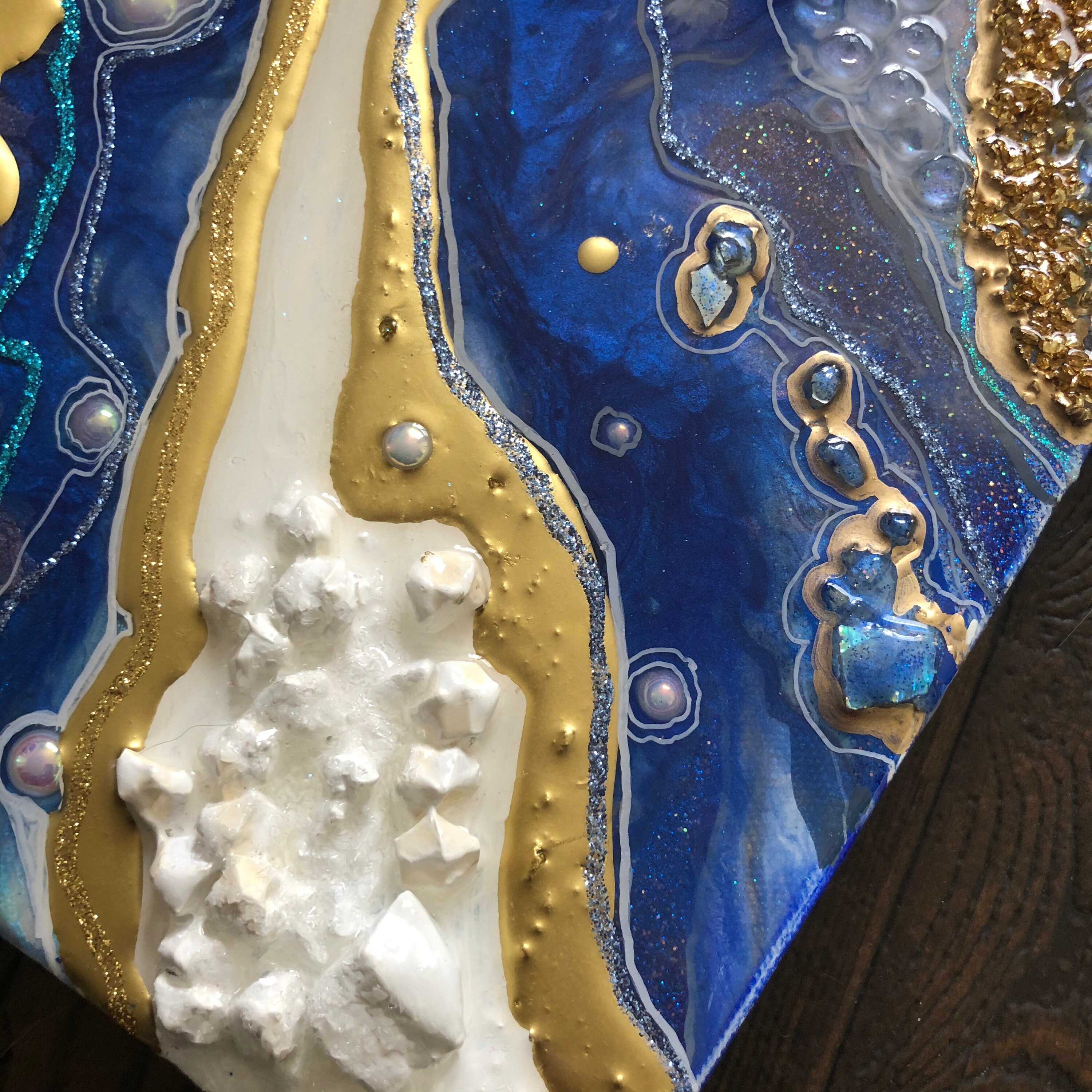 Resin Geode Painting Resin Geode Wall Art Geode Painting on Etsy