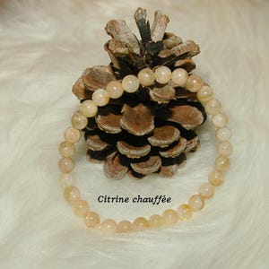 Bracciale in citrino naturale riscaldato - Pietra di abbondanza, gioia e successo - Gioiello per litoterapia a energia solare - Regalo per donne e uomini - Ottimismo