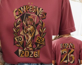 Comfort Colors® Picasso Spain World Cup 2026 Champions Shirt, España Campeón del Mundial Shirt, Pablo Picasso Style Football Tee, La Roja