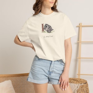 Comfort Colors® Jimothy Raccoon Viral Shirt, Short King Jimothy Tee. Cute Trash Panda Shirt, Famous Seattle Raccoon Shirt, Cute Baby Raccoon image 6