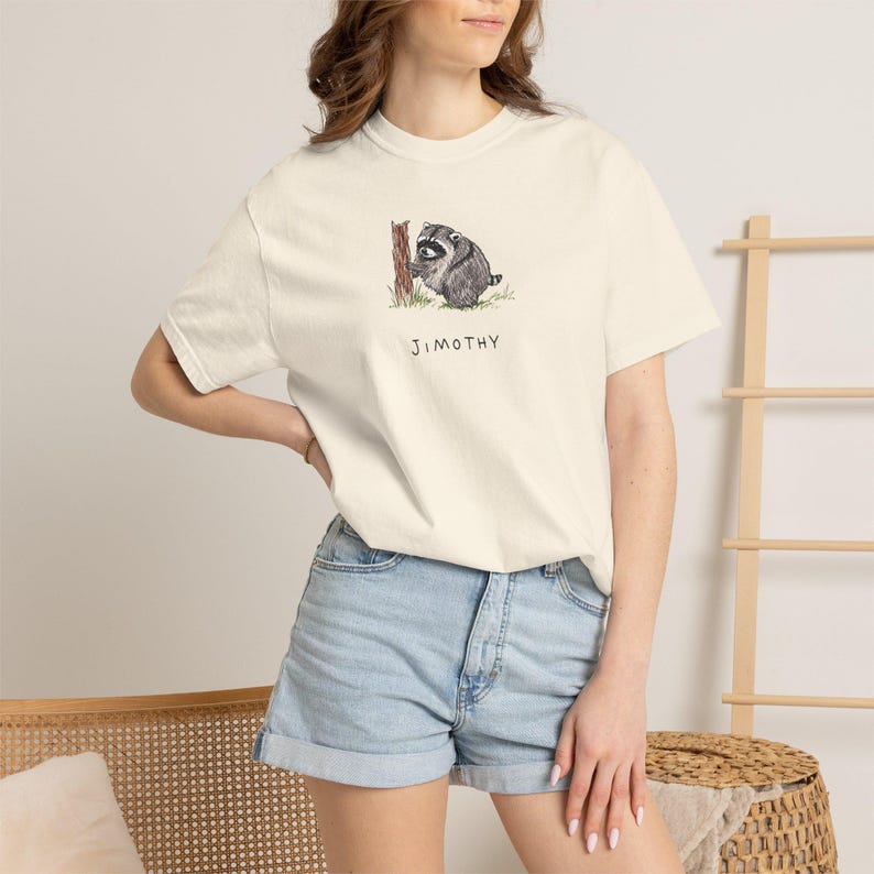 Comfort Colors® Jimothy Raccoon Viral Shirt, Short King Jimothy Tee. Cute Trash Panda Shirt, Famous Seattle Raccoon Shirt, Cute Baby Raccoon image 6