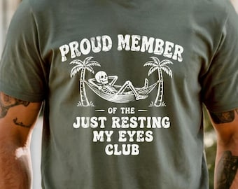 Camiseta Comfort Colors® "Just Resting My Eyes" para o Dia dos Pais, Presente para o Papai, Camiseta Masculina Divertida, Camiseta Engraçada para o Pai, Camiseta Divertida para o Dia dos Pais
