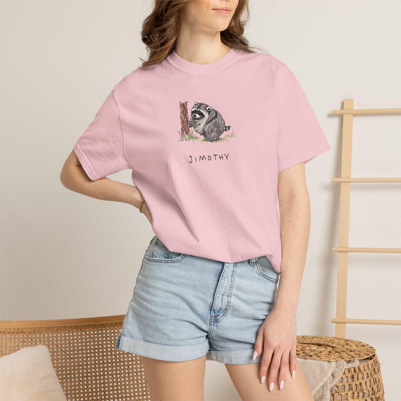 Comfort Colors® Jimothy Raccoon Viral Shirt, Short King Jimothy Tee. Cute Trash Panda Shirt, Famous Seattle Raccoon Shirt, Cute Baby Raccoon image 12