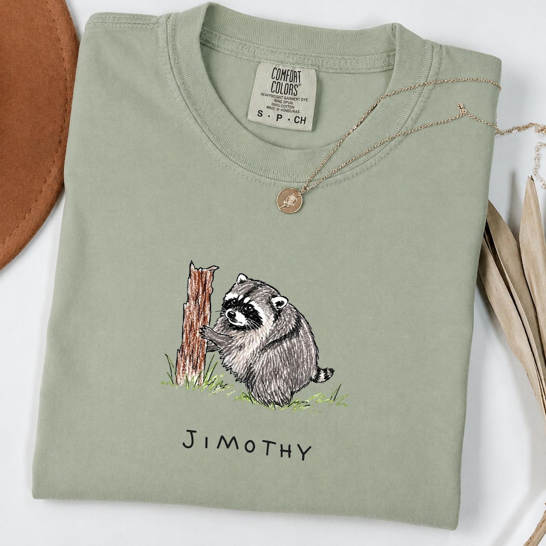 Comfort Colors® Jimothy Raccoon Viral Shirt, Short King Jimothy Tee. Cute Trash Panda Shir