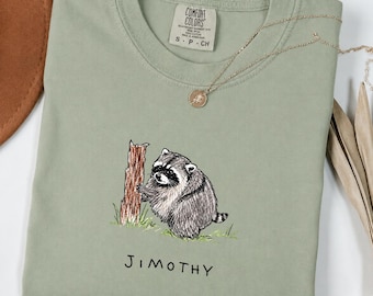 Comfort Colors® Jimothy Raccoon Viral Shirt, Short King Jimothy Tee. Cute Trash Panda Shirt, Famous Seattle Raccoon Shirt, Cute Baby Raccoon
