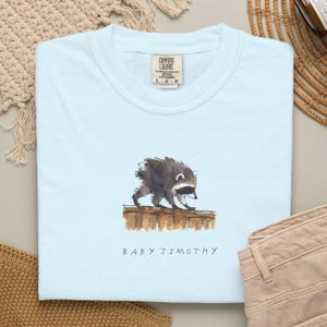 Comfort Colors® Baby Jimothy Raccoon Viral Shirt, Famous Seattle Raccoon Shirt, Short King Jimothy Tee, Cute Trash Panda, Cute Baby Raccoon