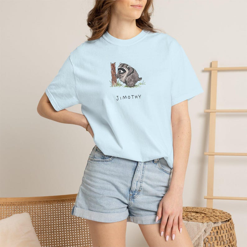Comfort Colors® Jimothy Raccoon Viral Shirt, Short King Jimothy Tee. Cute Trash Panda Shirt, Famous Seattle Raccoon Shirt, Cute Baby Raccoon image 8