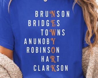 New York Knicks Players Shirt, Knicks NBA Champions 2026 Shirt, NYC Basketball, Brunson, Bridges, Towns, Anunoby, Robinson, Hart, Clarkson