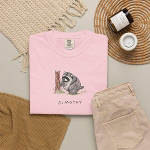 Comfort Colors® Jimothy Raccoon Viral Shirt, Short King Jimothy Tee. Cute Trash Panda Shirt, Famous Seattle Raccoon Shirt, Cute Baby Raccoon image 13