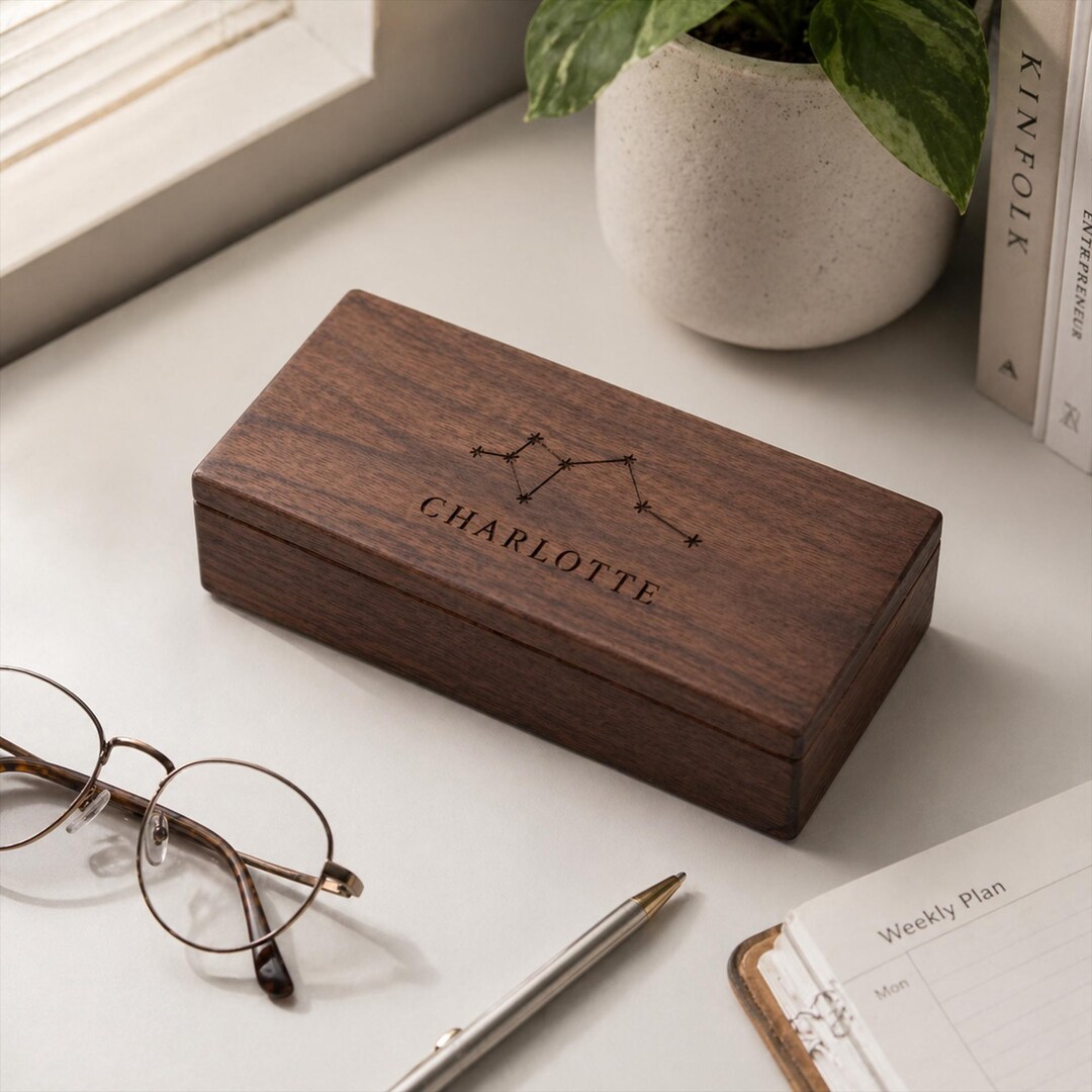 Personalized Wooden Storage Box | Bamboo & Walnut | Custom Laser ...