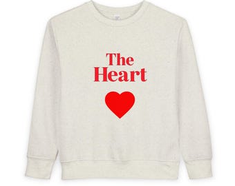 Kleinkind Sweatshirt - "The Heart" Red Heart Graphic Cozy Kids Pullover (Valentinstag)