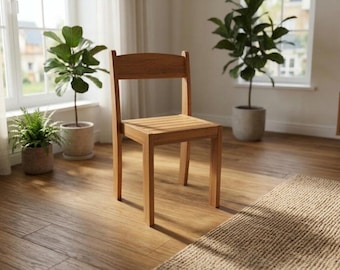 Silla infantil de haya maciza – Natural, Azul, Verde, Naranja, Rojo.