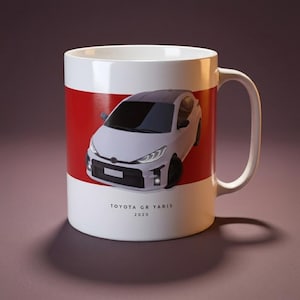 Toyota GR Yaris Gazoo Racing Mug - 2020 Homologation Special Coffee Cup - Gift for GR Yaris Owner, Hot Hatch Fan & JDM Enthusiast