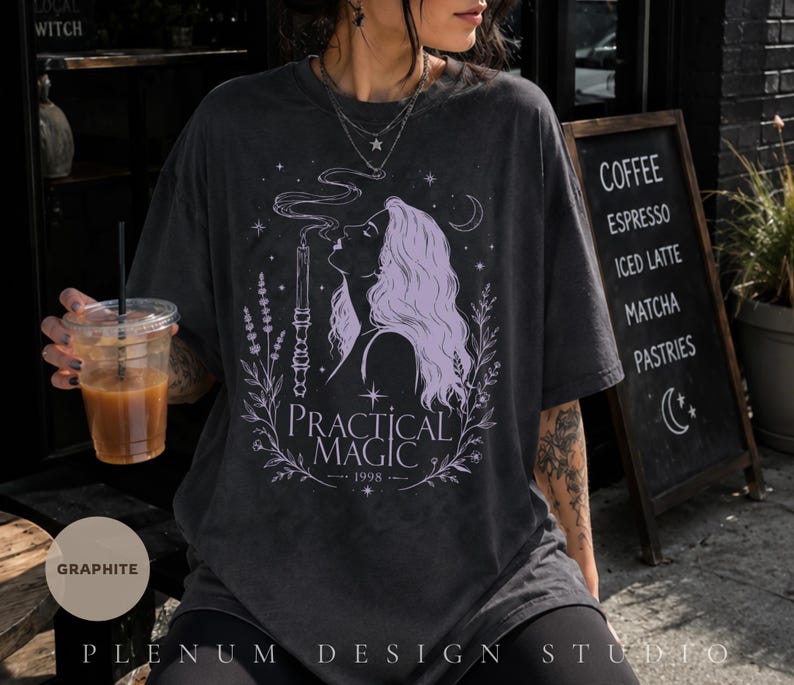Vintage Practical Magic Tee, Retro Halloween Shirt, Practical Magic 2 Shirt, Sally Gillian Owens Vintage Movie Tee, Witchy Gift for Her image 6