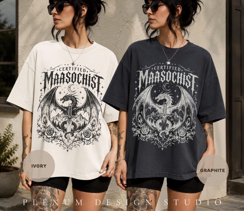 SJM Book Tee, Fantasy Lover Gift, Romantasy Reader Shirt, Sarah J Maas Shirt, Dark Romance, Bookish Gift For Her, ACOTAR, C.C. & T.O.G Merch image 6