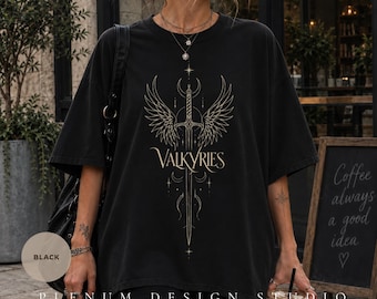 Camiseta de Las Valquirias de ACOTAR, regalo para lectores de Romantasy, camiseta de los 6 libros de ACOTAR con espada alada, camisetas Comfort Colors para fans de SJM