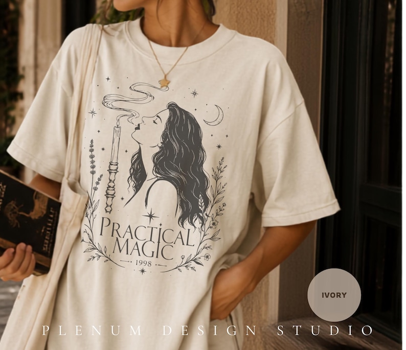 Vintage Practical Magic Tee, Retro Halloween Shirt, Practical Magic 2 Shirt, Sally Gillian Owens Vintage Movie Tee, Witchy Gift for Her image 2