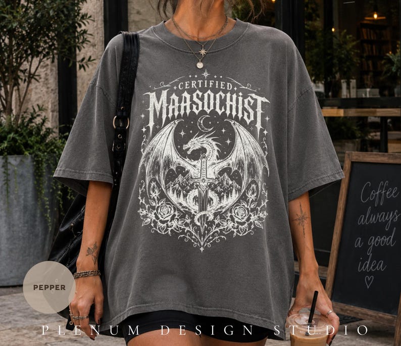 SJM Book Tee, Fantasy Lover Gift, Romantasy Reader Shirt, Sarah J Maas Shirt, Dark Romance, Bookish Gift For Her, ACOTAR, C.C. & T.O.G Merch image 1