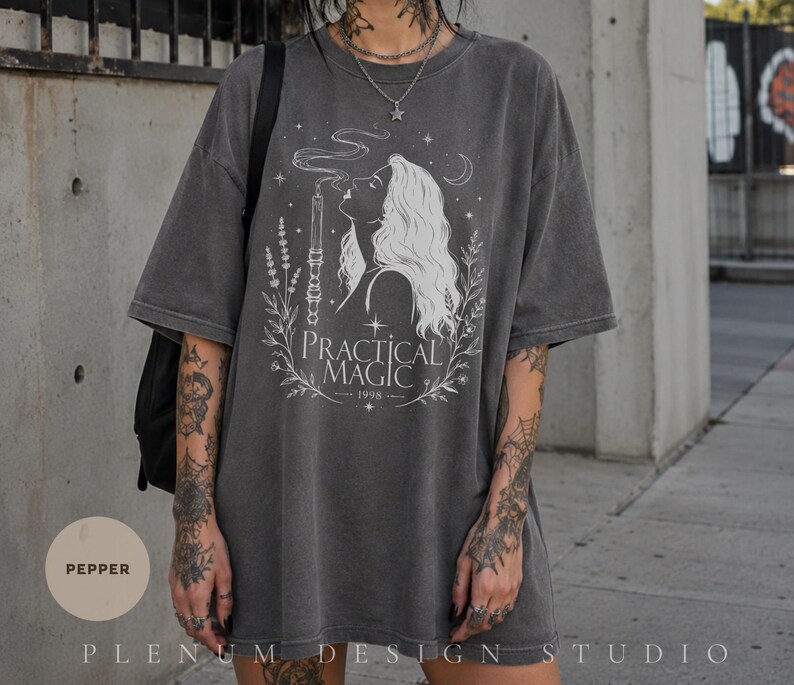 Vintage Practical Magic Tee, Retro Halloween Shirt, Practical Magic 2 Shirt, Sally Gillian Owens Vintage Movie Tee, Witchy Gift for Her image 7