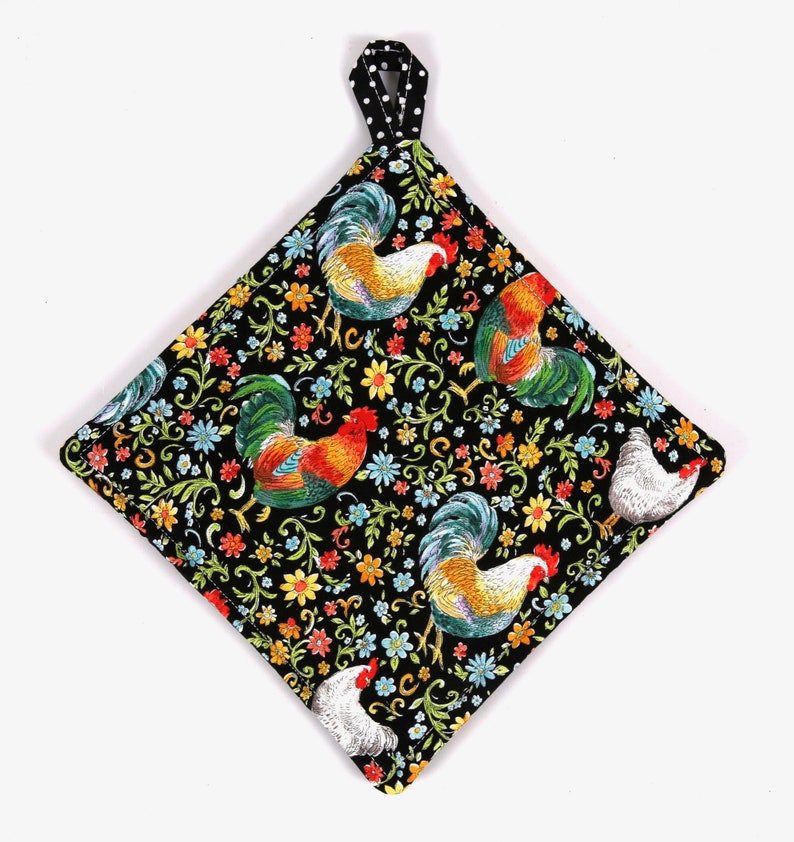 Rooster Potholders, Set of Two Etsy